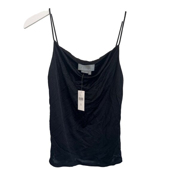 Anthropologie Claremont Draped Cami Black Cowl Neck Silky Rayon Top - Picture 4 of 6